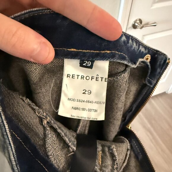 NEW Retrofete Dream cotton trousers Size 29 Color Grey Blue - Picture 6 of 9